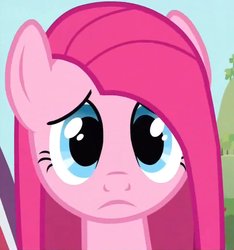 Size: 813x869 | Tagged: safe, screencap, pinkie pie, g4, magical mystery cure, face, frown, pinkamena diane pie, sad