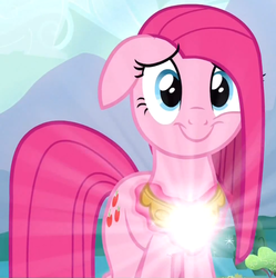 Size: 815x819 | Tagged: safe, screencap, pinkie pie, g4, magical mystery cure, element of laughter, smiling