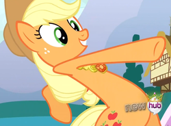 Size: 1175x866 | Tagged: safe, screencap, applejack, g4, magical mystery cure, element of honesty
