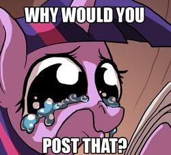Size: 471x427 | Tagged: safe, artist:docwario, twilight sparkle, pony, unicorn, g4, crying, cute, dilated pupils, female, frown, mare, sad, solo, twiabetes, unicorn twilight, why would you post that