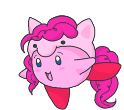 Size: 800x709 | Tagged: safe, artist:do-it-yourself, pinkie pie, puffball, g4, clothes, cosplay, costume, crossover, female, kirby, kirby (series), simple background, solo, transparent background