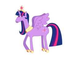 Size: 800x600 | Tagged: safe, artist:ponypharmacist, twilight sparkle, alicorn, pony, g4, beady eyes, female, princess, simple background, smiling, solo, style emulation, transparent background, twilight sparkle (alicorn)