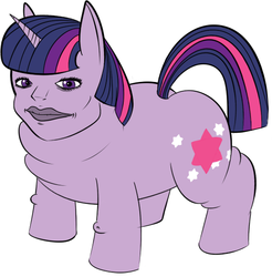 Size: 559x568 | Tagged: safe, twilight sparkle, pony, unicorn, g4, human facial structure, unicorn twilight, wat, why does this exist