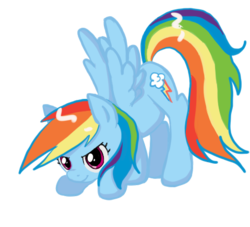 Size: 479x434 | Tagged: safe, artist:melipuffles, rainbow dash, pony, g4, female, solo