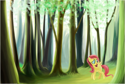 Size: 4496x3000 | Tagged: safe, artist:tgolyi, fluttershy, pony, g4, female, forest, high res, solo, vector