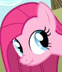 Size: 350x404 | Tagged: safe, screencap, pinkie pie, g4, magical mystery cure, animated, female, pinkamena diane pie, scrunchy face, vibrating