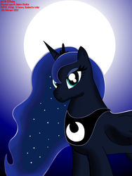 Size: 2736x3648 | Tagged: safe, artist:stphelps, princess luna, pony, g4, female, moon, solo