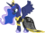 Size: 5000x3745 | Tagged: safe, artist:sidorovich, princess luna, alicorn, pony, g4, magical mystery cure, my little pony: friendship is magic, clothes, coronation dress, dress, female, luna's ceremonial crown, mare, recolor, simple background, solo, transparent background, vector