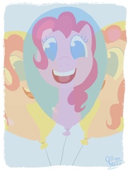 Size: 900x1200 | Tagged: safe, artist:citron--vert, pinkie pie, g4, balloon