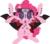 Size: 3393x2978 | Tagged: safe, artist:macethebarrowslord, pinkie pie, earth pony, pony, g4, akatsuki, asura path, multiple arms, multiple faces, mutant, naruto, not salmon, pain (naruto), ponified, solo, wat, what has science done