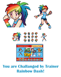 Size: 515x644 | Tagged: safe, artist:0rcv0, rainbow dash, g4, crossover, humanized, nintendo, pokémon, trainer card