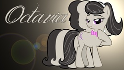 Size: 2560x1440 | Tagged: safe, artist:assualtpony, octavia melody, earth pony, pony, g4, female, ponytail, solo, wallpaper