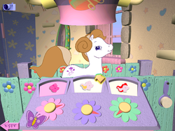 Size: 800x600 | Tagged: safe, edit, ivy, g2, my little pony: friendship gardens, alternate hairstyle, pc game, ponified, princess leia, video game