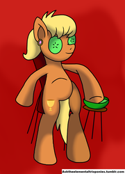 Size: 1847x2568 | Tagged: safe, artist:novaspark, ms. harshwhinny, pony, g4, 30 minute art challenge, cucumber, female, solo