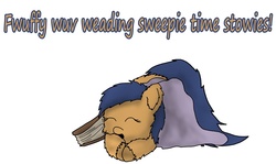 Size: 1024x610 | Tagged: safe, artist:inkiepie, fluffy pony, blanket, book, hugbox, sleeping