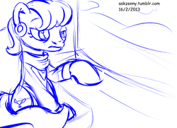 Size: 1280x927 | Tagged: safe, artist:zenny, ms. harshwhinny, pony, g4, 30 minute art challenge, female, sketch, solo