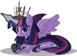 Size: 3000x2167 | Tagged: safe, artist:zelc-face, twilight sparkle, alicorn, pony, g4, corrupted, evil, evil twilight, female, looking at you, mare, simple background, solo, transparent background, twilight sparkle (alicorn), tyrant sparkle