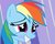 Size: 253x200 | Tagged: safe, artist:zebalas, rainbow dash, pony, g4, animated at source, blushing, comic, cute, female, flash animation, implied soarin', male, ship:soarindash, shipping, straight