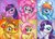 Size: 2111x1504 | Tagged: safe, artist:cazra, applejack, fluttershy, pinkie pie, rainbow dash, rarity, twilight sparkle, g4, mane six