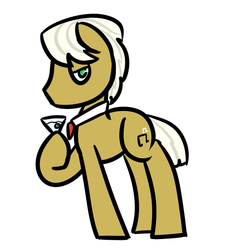 Size: 594x635 | Tagged: safe, artist:autonomous-zed, frederic horseshoepin, earth pony, pony, g4, full body, hoof hold, male, side view, simple background, solo, stallion, standing, white background