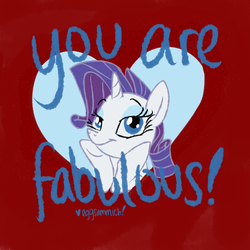 Size: 2000x2000 | Tagged: safe, artist:eggsammich, rarity, pony, g4, bust, eyestrain warning, solo, text, valentine