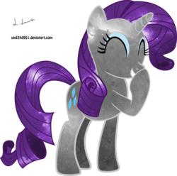 Size: 2494x2474 | Tagged: safe, artist:und34d951, rarity, pony, unicorn, g4, ^^, eyes closed, female, horn, mare, simple background, solo, space, transparent background