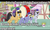 Size: 500x299 | Tagged: safe, edit, edited screencap, screencap, blue buck, cherry cola, cherry fizzy, cinnamon swirl, deep blue, lucky clover, ponet, tropical spring, welly, earth pony, pony, g4, magical mystery cure, my little pony: friendship is magic, adult blank flank, animation error, blank flank, cutie mark crusaders, male, stallion