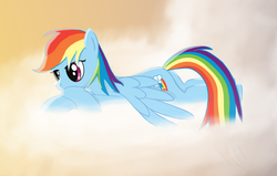 Size: 1793x1143 | Tagged: safe, artist:crusierpl, rainbow dash, g4, cloud, cloudy, palindrome get