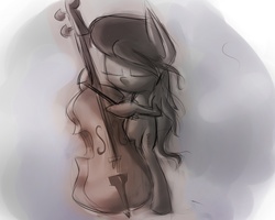 Size: 1280x1024 | Tagged: safe, artist:spontaneouspotato, octavia melody, earth pony, pony, g4, cello, female, musical instrument, solo