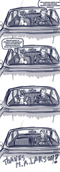 Size: 800x2269 | Tagged: safe, artist:agm, oc, oc only, oc:volga pony, human, alicorn drama, car, comic, russian, thanks m.a. larson, translated in the comments