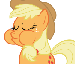 Size: 5000x4327 | Tagged: safe, artist:alorpax, applejack, earth pony, pony, g4, look before you sleep, absurd resolution, eyes closed, female, puffy cheeks, simple background, solo, transparent background, vector