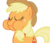 Size: 5000x4327 | Tagged: safe, artist:alorpax, applejack, earth pony, pony, g4, look before you sleep, absurd resolution, eyes closed, female, puffy cheeks, simple background, solo, transparent background, vector