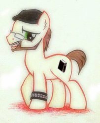 Size: 390x480 | Tagged: safe, artist:peachpalette, oc, oc only, oc:sifi, earth pony, pony, book, bracelet, glasses, hat, pencil drawing, solo, traditional art