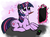 Size: 3330x2455 | Tagged: safe, artist:malamol, twilight sparkle, pony, g4, clipboard, female, magic, mouth hold, mp3 player, pencil, solo