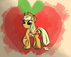 Size: 5000x4000 | Tagged: safe, artist:malamol, applejack, earth pony, pony, g4, crossed hooves, female, solo