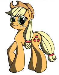 Size: 1969x2494 | Tagged: safe, artist:malamol, applejack, earth pony, pony, g4, female, simple background, solo