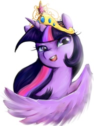 Size: 1050x1400 | Tagged: safe, artist:nabe, twilight sparkle, alicorn, pony, g4, big crown thingy, female, solo, twilight sparkle (alicorn)