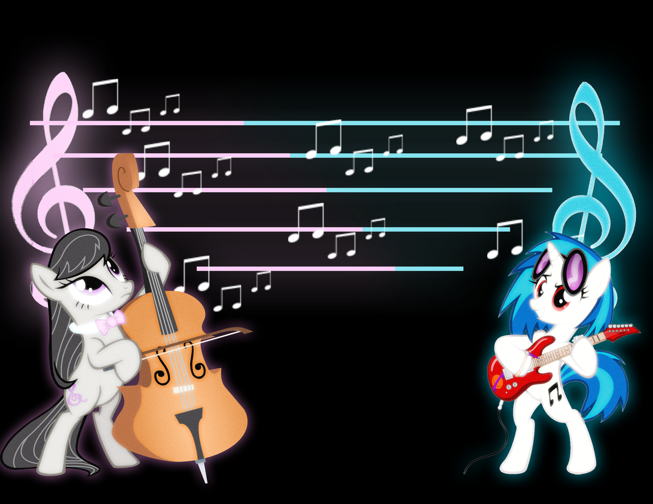 246981 Safe Artistundeadkronos Dj Pon 3 Octavia Melody Vinyl Scratch Derpibooru