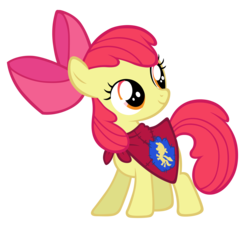 Size: 6523x5993 | Tagged: safe, artist:solusjbj, apple bloom, earth pony, pony, g4, absurd resolution, cape, clothes, female, simple background, solo, transparent, transparent background, vector