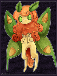 Size: 1280x1707 | Tagged: safe, artist:twigileia, carrot top, golden harvest, insect, moth, g4, cute, cutie top, female, solo, species swap