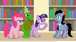 Size: 1039x575 | Tagged: safe, artist:kturtle, pinkie pie, twilight sparkle, oc, g4, kturtle