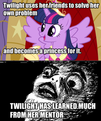 Size: 986x1182 | Tagged: safe, edit, edited screencap, screencap, twilight sparkle, alicorn, pony, g4, magical mystery cure, clothes, coronation dress, dress, female, mare, meme, rage face, trollestia, twilight sparkle (alicorn)