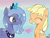 Size: 320x240 | Tagged: safe, artist:ponypocky317, applejack, princess luna, g4, s1 luna, tea