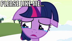 Size: 640x360 | Tagged: safe, twilight sparkle, g4, crying, image macro, sad