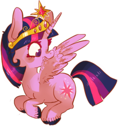 Size: 420x450 | Tagged: safe, artist:tweissie, twilight sparkle, alicorn, pony, g4, big crown thingy, female, mare, preening, simple background, solo, transparent background, twilight sparkle (alicorn)