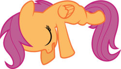 Size: 626x357 | Tagged: safe, artist:deadparrot22, scootaloo, pony, g4, female, simple background, sleeping, solo, svg, transparent background, vector