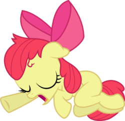 Size: 419x405 | Tagged: safe, artist:deadparrot22, apple bloom, earth pony, pony, g4, female, simple background, sleeping, solo, svg, transparent background, vector