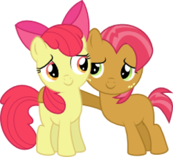 Size: 293x267 | Tagged: safe, artist:deadparrot22, apple bloom, babs seed, g4, simple background, svg, transparent background, vector