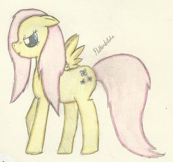 Size: 924x864 | Tagged: dead source, safe, artist:luminaria-angel, fluttershy, g4, angry, drawing, flutterbitch, pencil drawing, traditional art