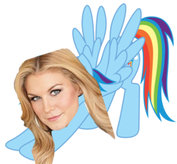 Size: 800x742 | Tagged: safe, rainbow dash, pegasus, pony, g4, 1000 hours in ms paint, iwtcird, mallory hagan, meme, miss america, ms paint, stretching